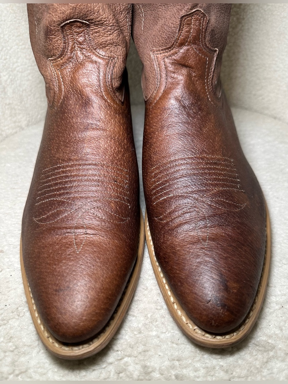 Dingo Vintage 80”s Men’s Brown Leather Western Cowboy Boots Western Bohemian 10 - Picture 5 of 11